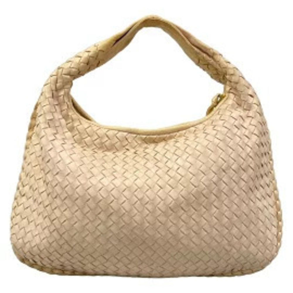 Bottega Veneta Leather Bag Shoulder Beige Tan